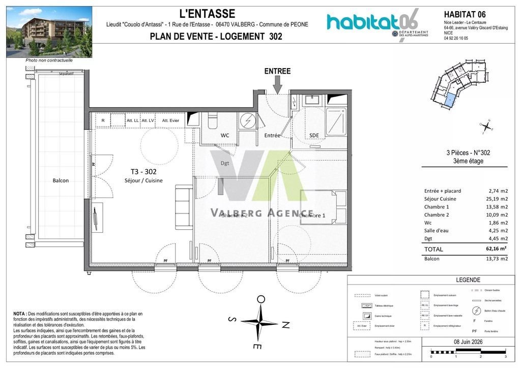Appartement à vendre, 62m², Péone (Valberg)
