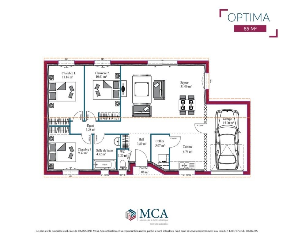 Maison à vendre, 65m², Saint-André-de-Cubzac