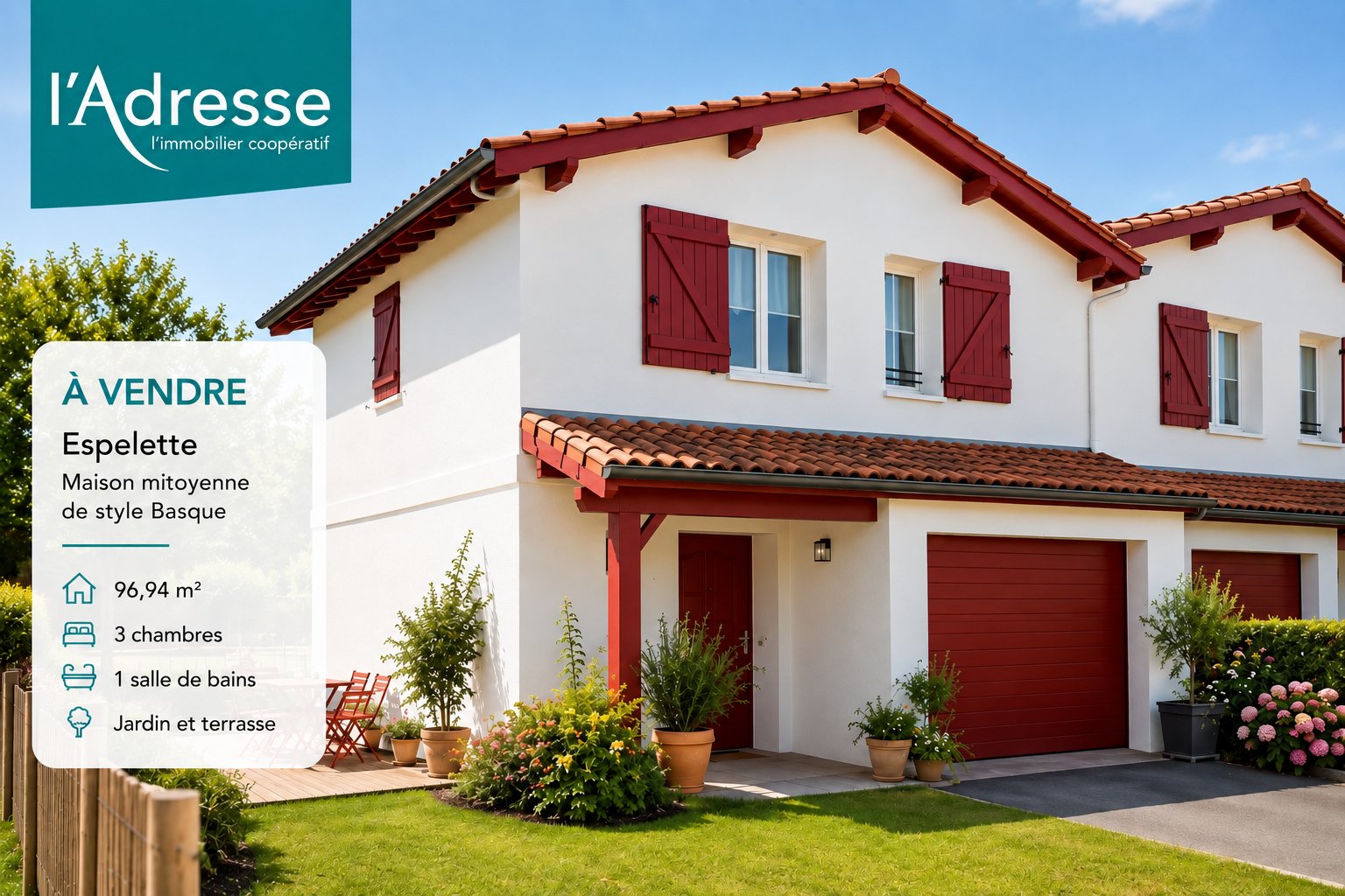 Maison à vendre, 96m², Espelette