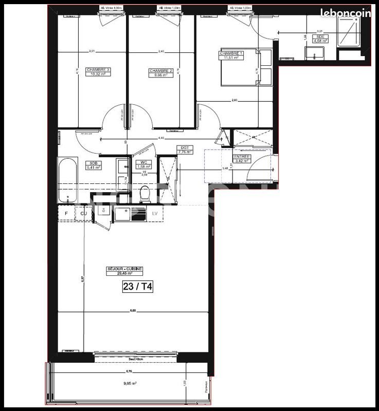 Appartement à vendre, 83m², Saint-Nazaire