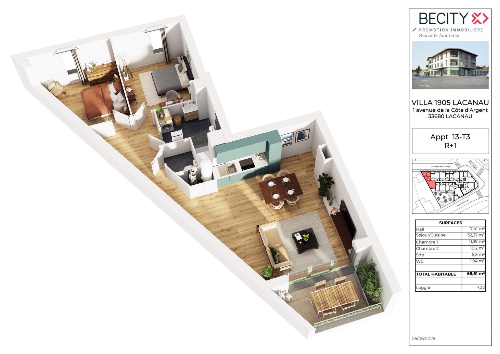 Appartement à vendre, 69m², Lacanau