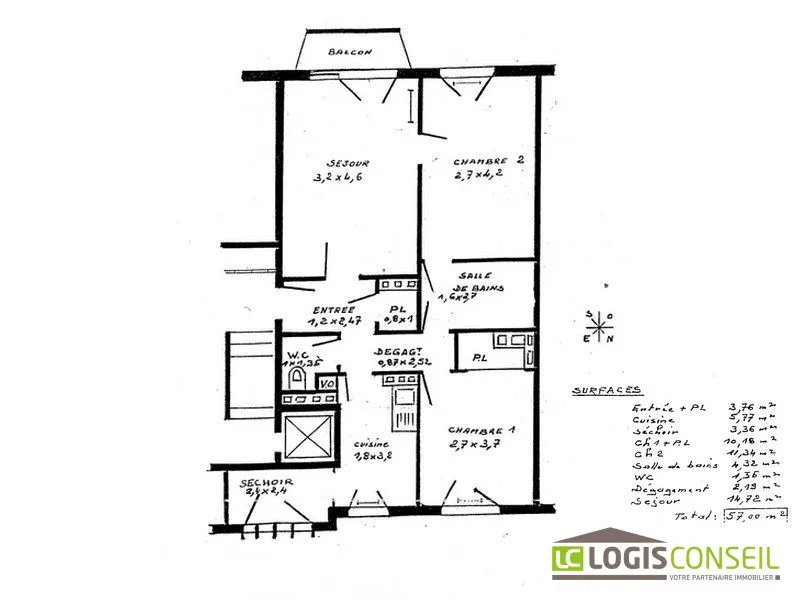 Appartement à vendre, 56m², Viry-Châtillon