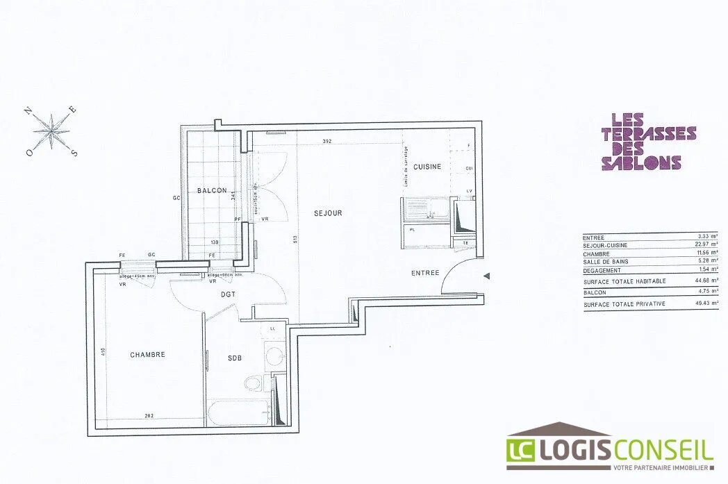 Appartement à vendre, 44m², Châtillon
