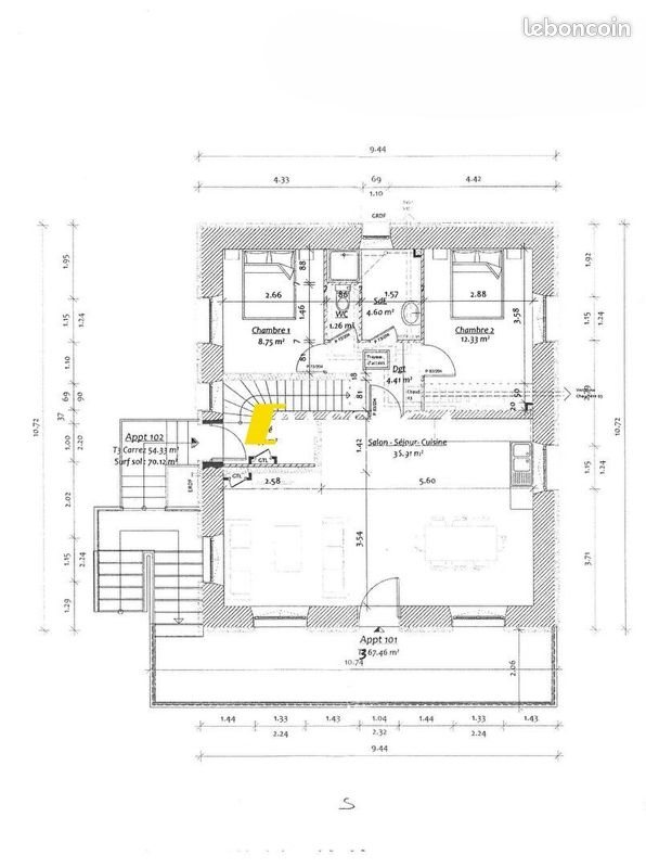 Appartement à louer, 67m², Luc-la-Primaube