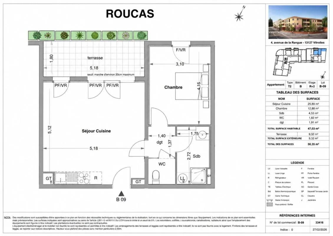 Appartement à vendre, 47m², Vitrolles