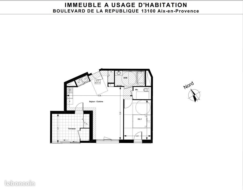 Appartement à vendre, 49m², Aix-en-Provence