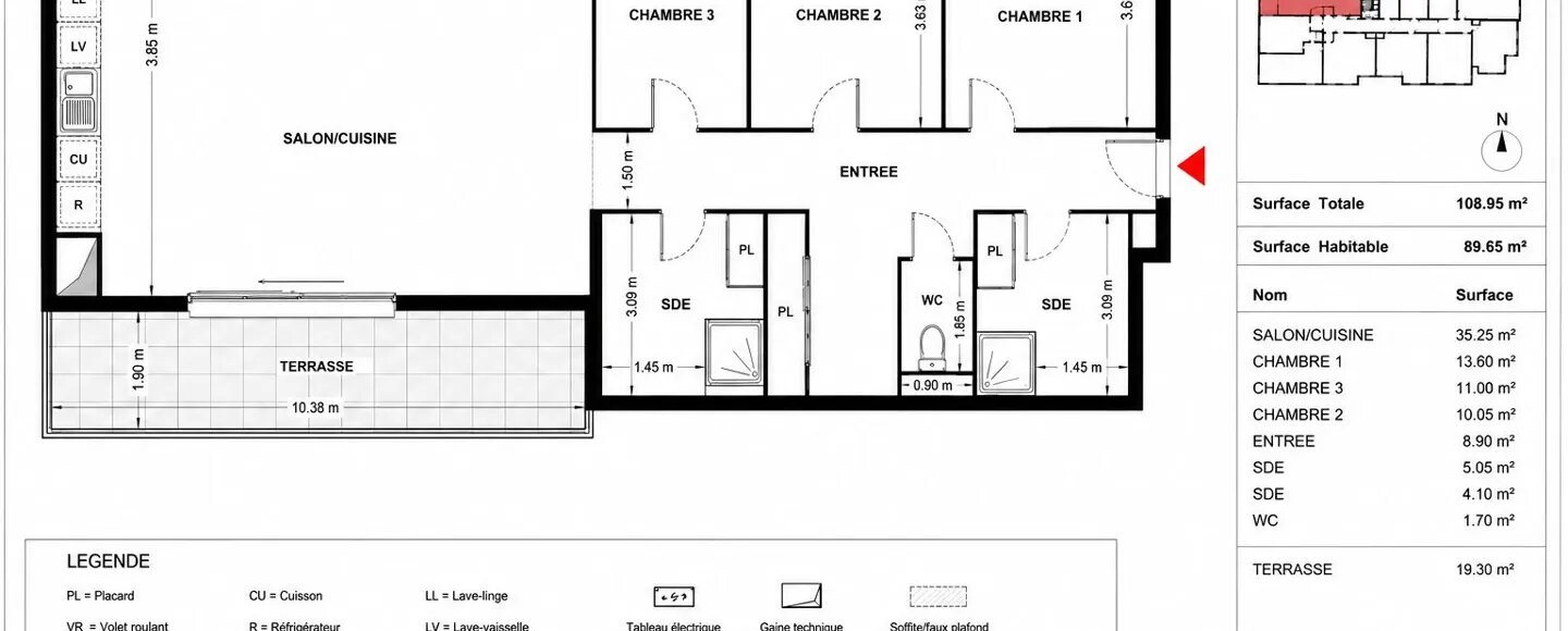 Appartement à vendre, 89m², Agde (Cap d'Agde)