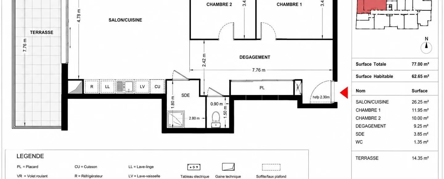 Appartement à vendre, 62m², Agde (Cap d'Agde)