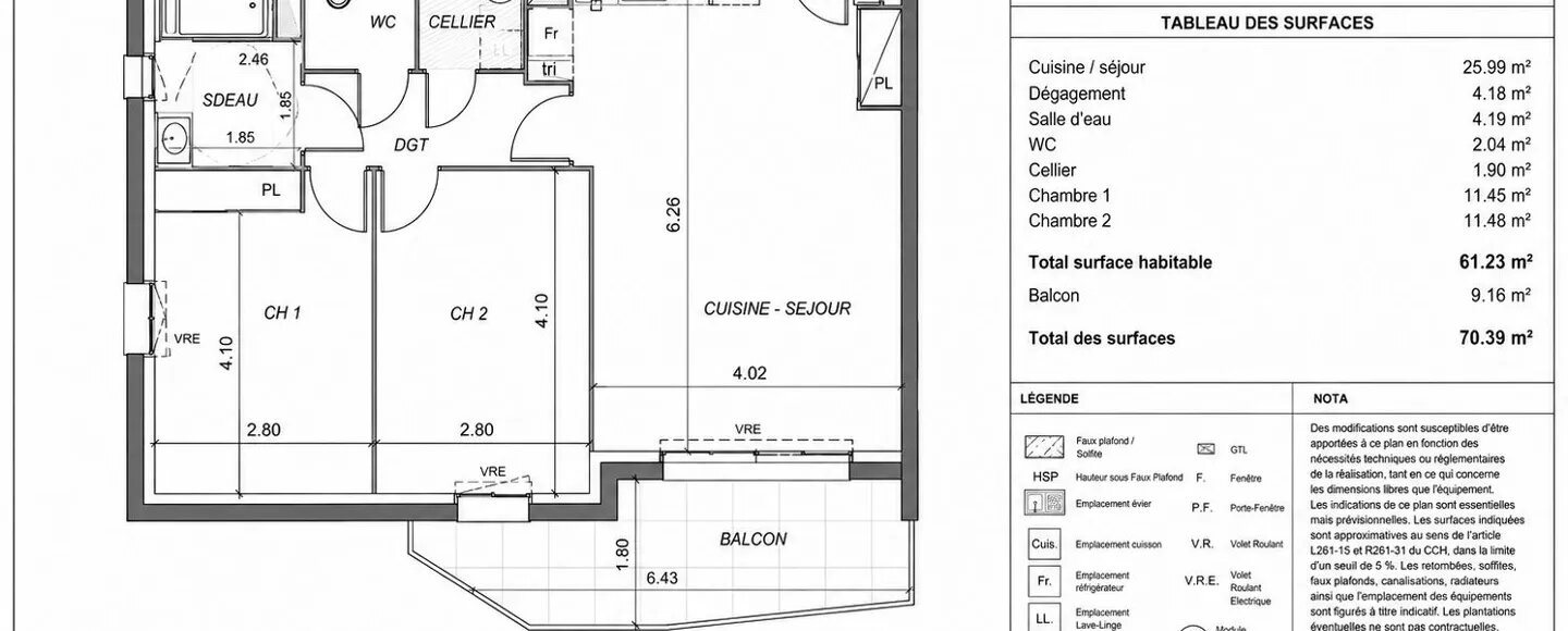 Appartement à vendre, 61m², Le Barcarès