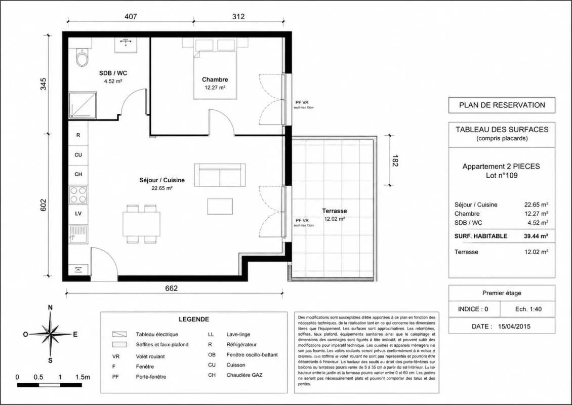 Appartement à vendre, 60m², Orange
