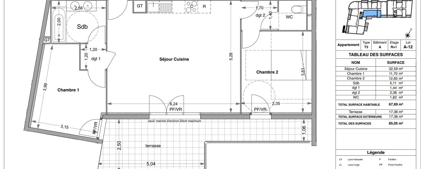 Appartement à vendre, 67m², Vitrolles