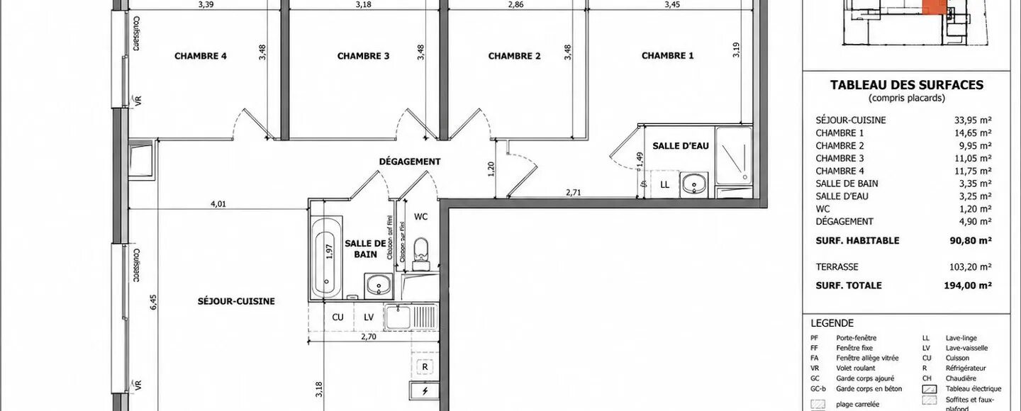 Appartement à vendre, 90m², Montpellier
