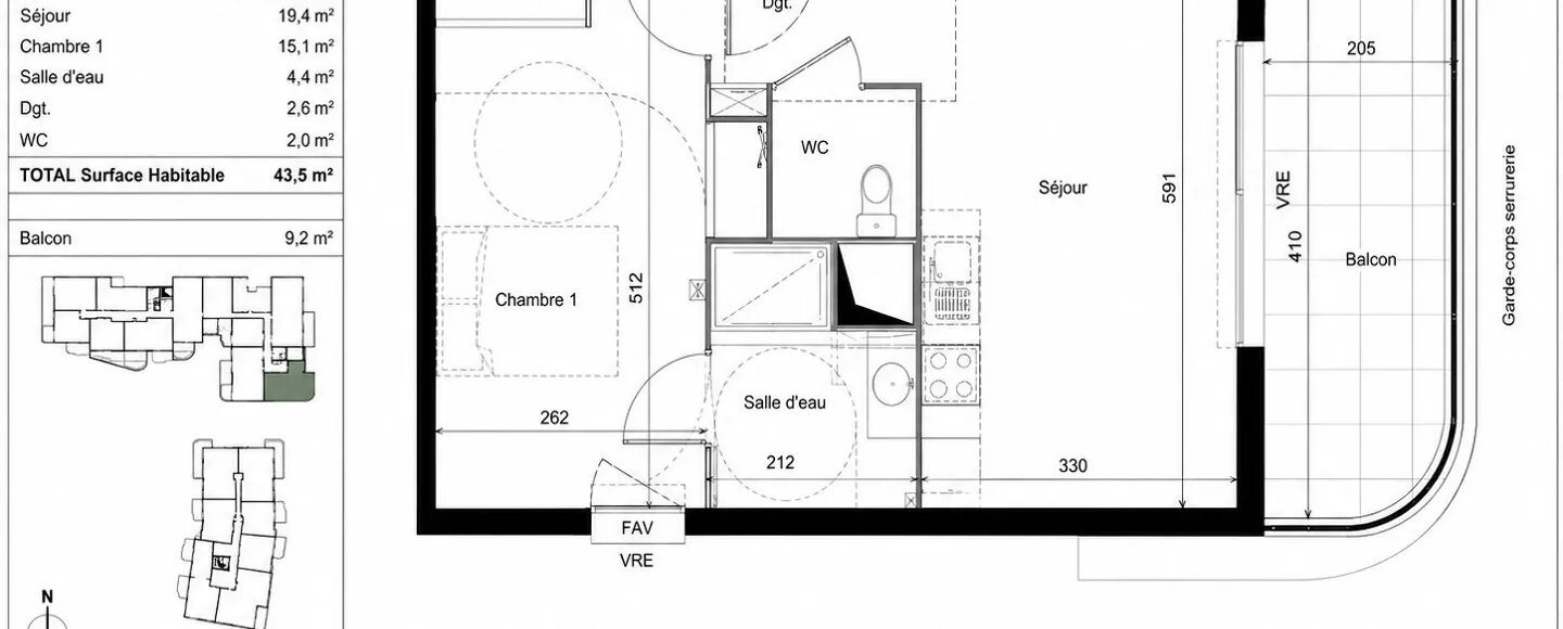 Appartement à vendre, 43m², Montpellier