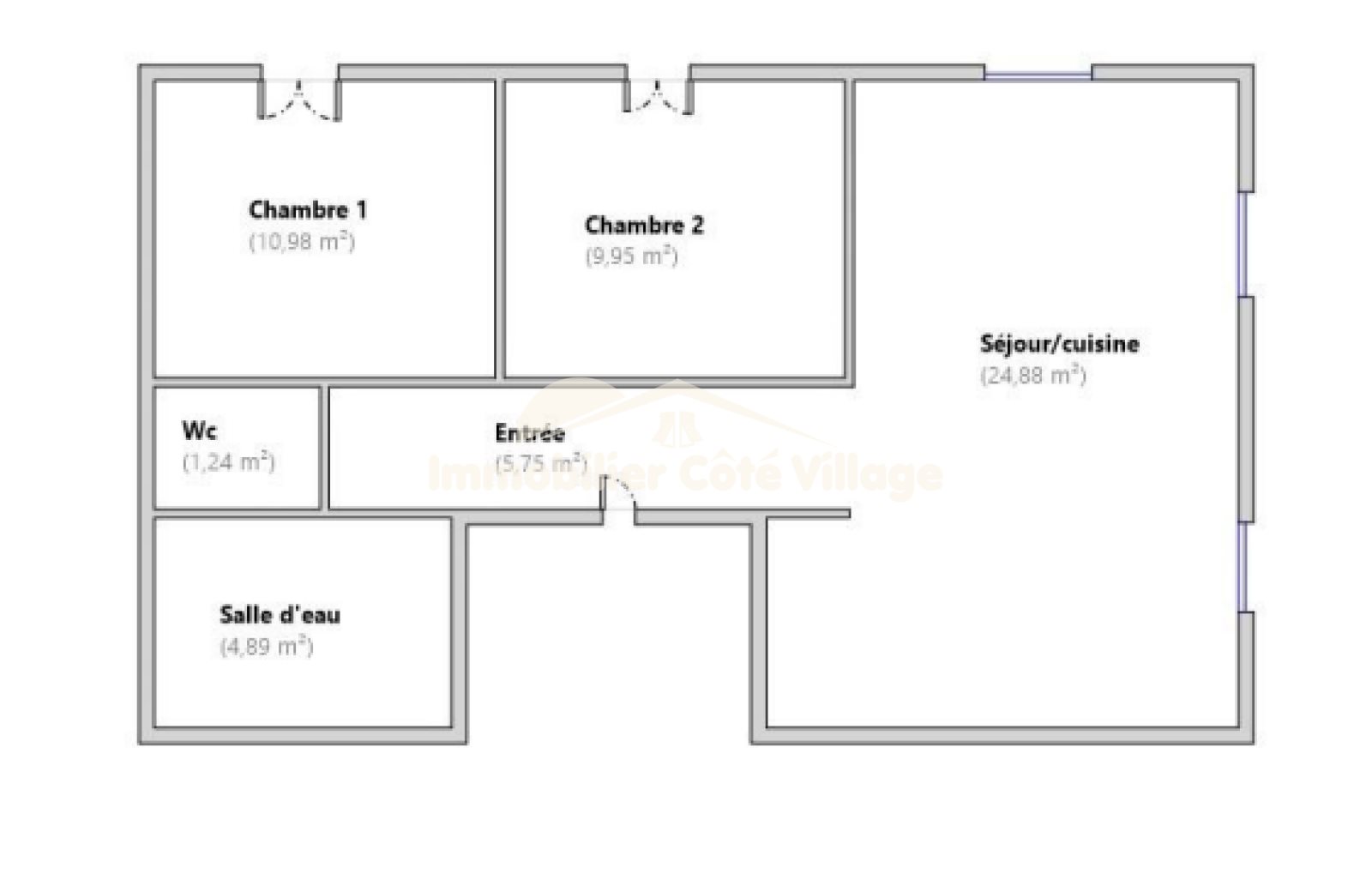 Appartement à vendre, 58m², La Turbie