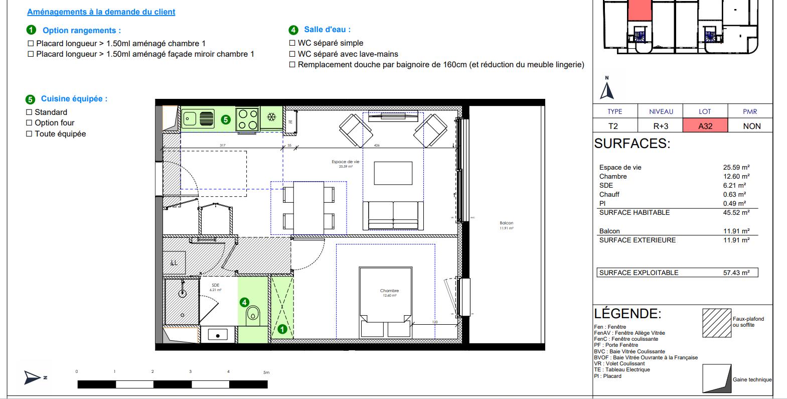 Appartement à vendre, 45m², Perpignan