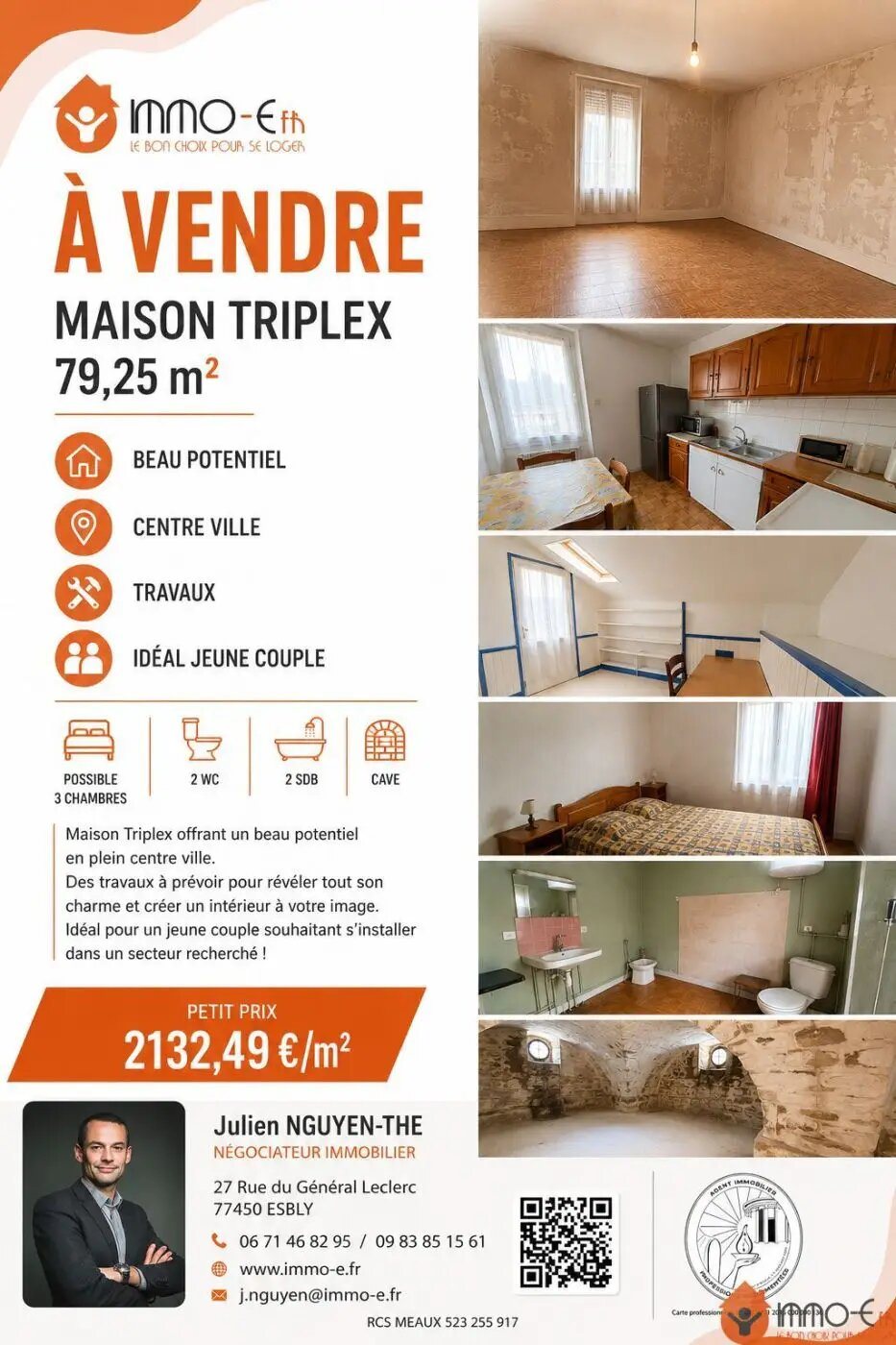 Maison à vendre, 79m², Esbly