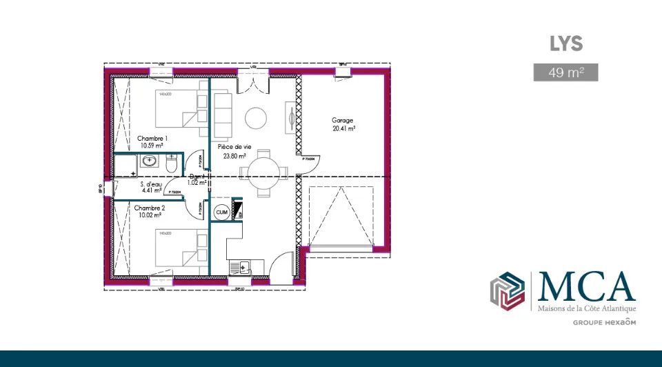 Maison à vendre, 60m², Léognan