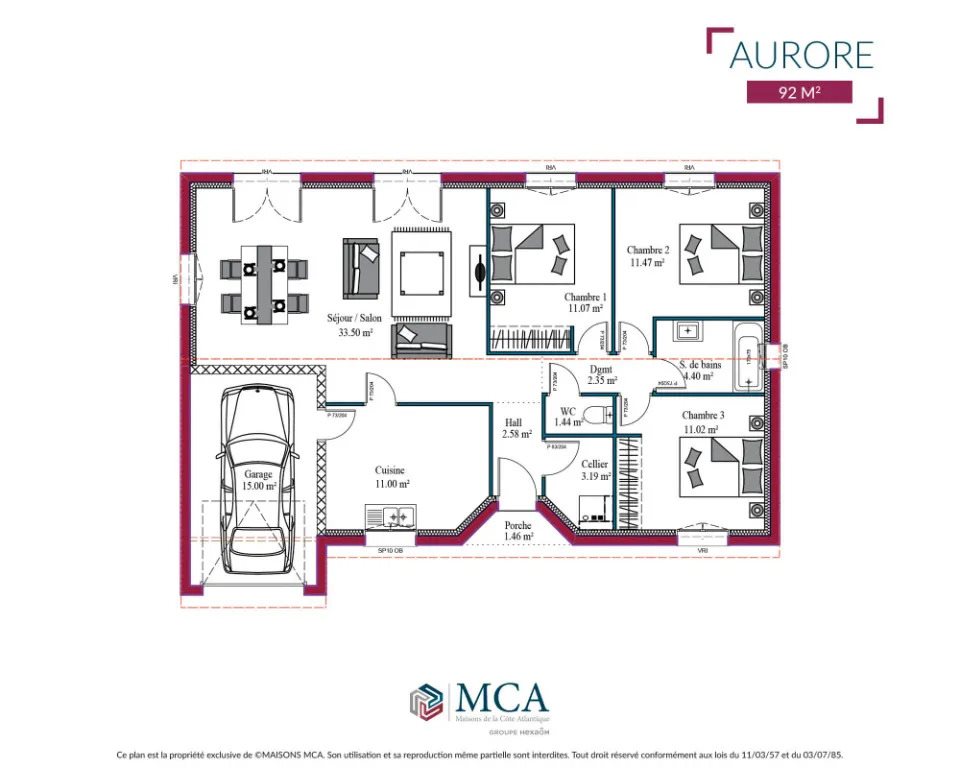Maison à vendre, 92m², Salles