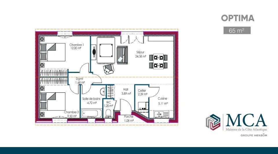 Maison à vendre, 85m², Mios
