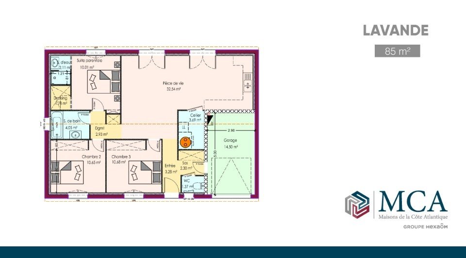 Maison à vendre, 85m², Meursac