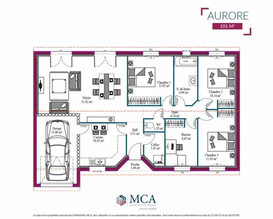 Maison à vendre, 92m², Beaupuy