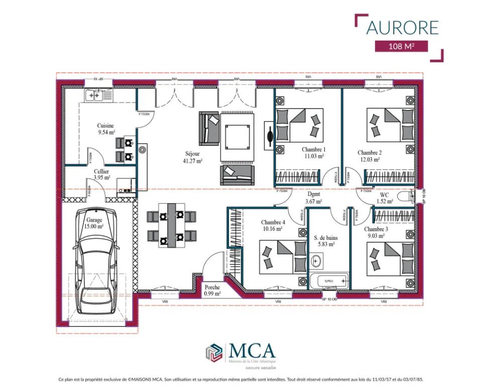 Maison à vendre, 92m², Beaupuy