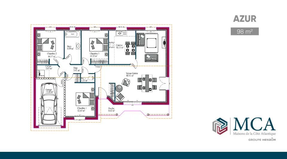 Maison à vendre, 98m², Le Teich