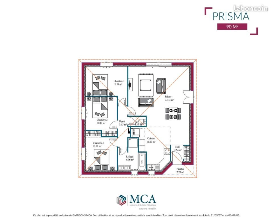 Maison à vendre, 90m², Génissac