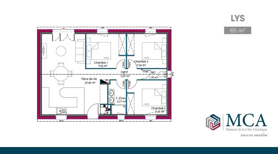 Maison à vendre, 68m², Belin-Béliet