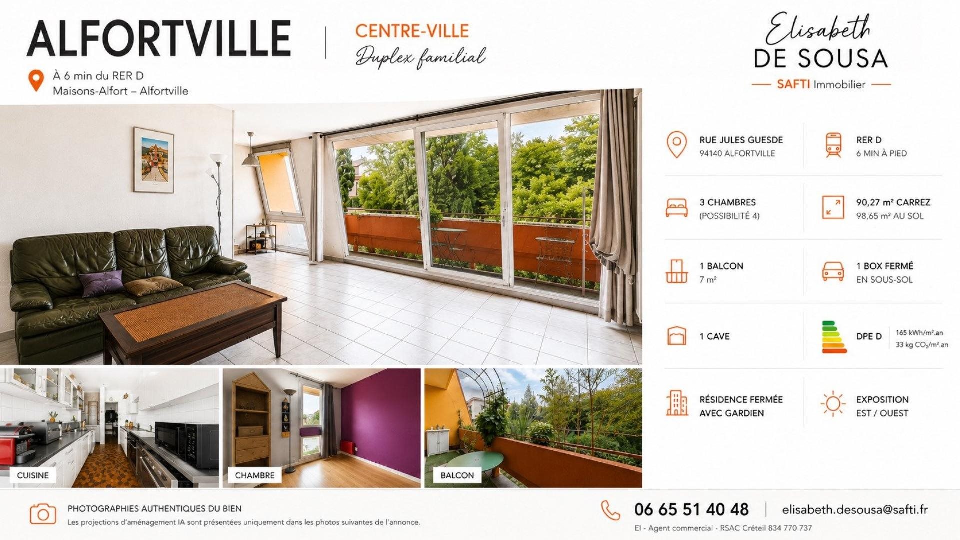 Appartement à vendre, 90m², Alfortville