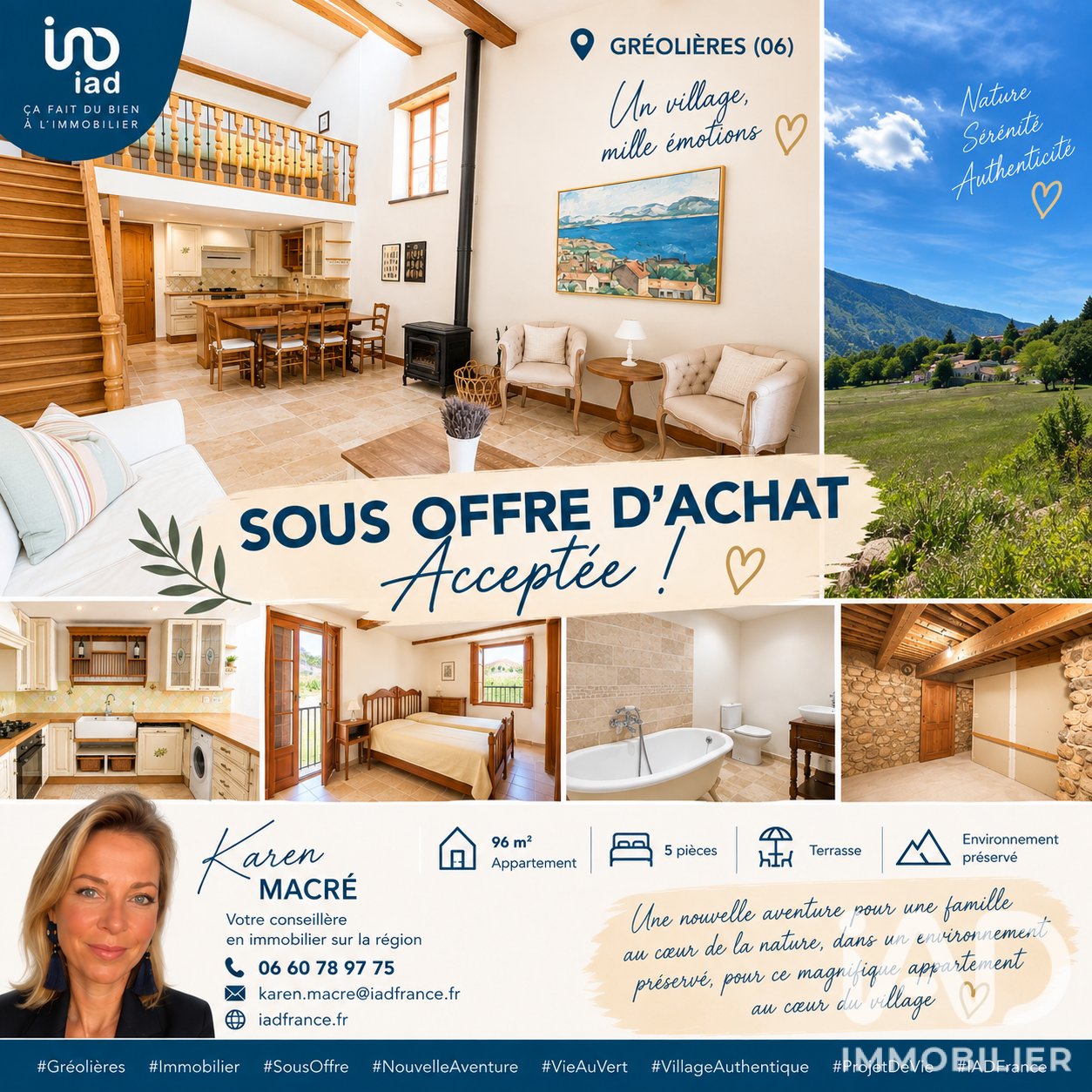 Appartement à vendre, 96m², Gréolières