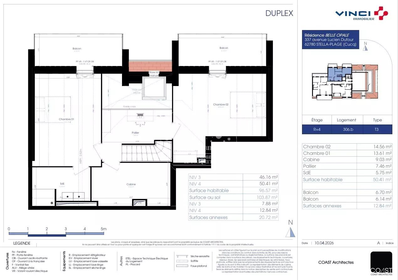 Appartement à vendre, 96m², Cucq