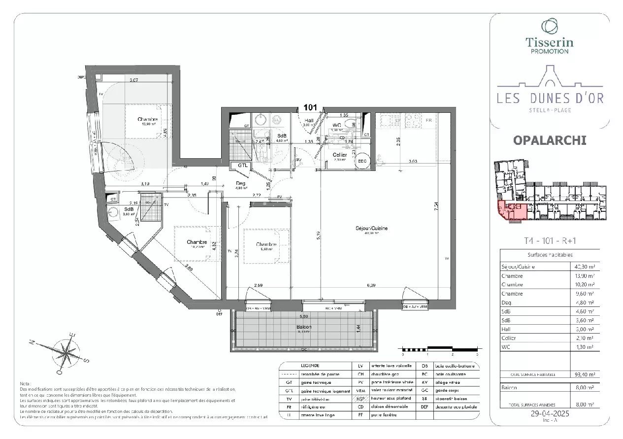 Appartement à vendre, 93m², Cucq
