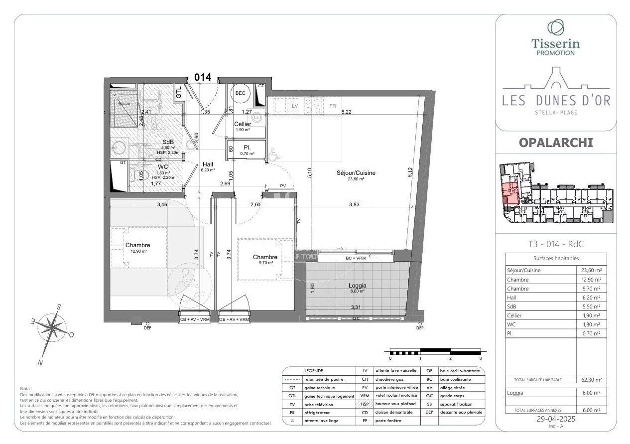 Appartement à vendre, 62m², Cucq