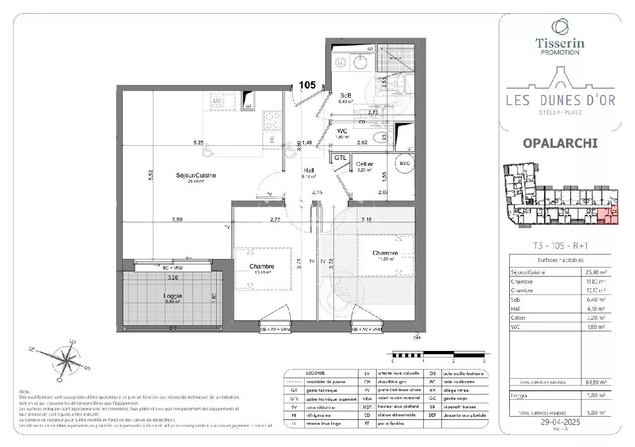 Appartement à vendre, 64m², Cucq
