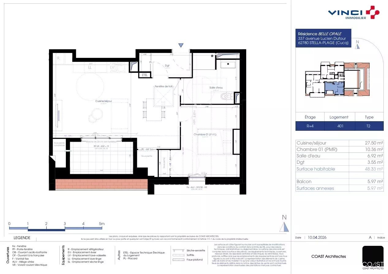 Appartement à vendre, 48m², Cucq