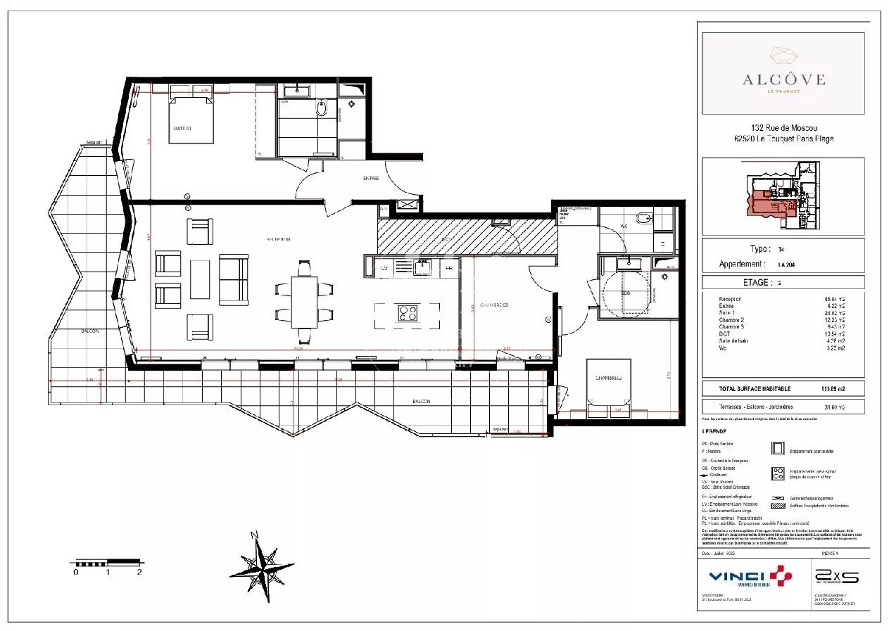 Appartement à vendre, 113m², Le Touquet-Paris-Plage