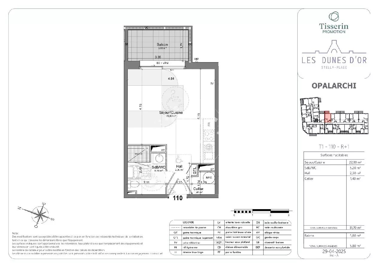 Appartement à vendre, 31m², Cucq
