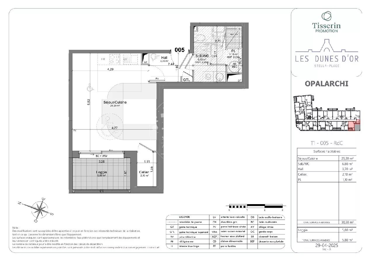 Appartement à vendre, 38m², Cucq