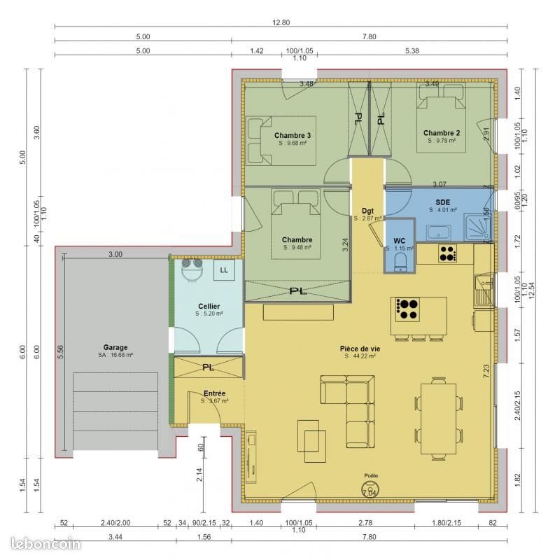 Maison à vendre, 90m², Cerisy-la-Salle