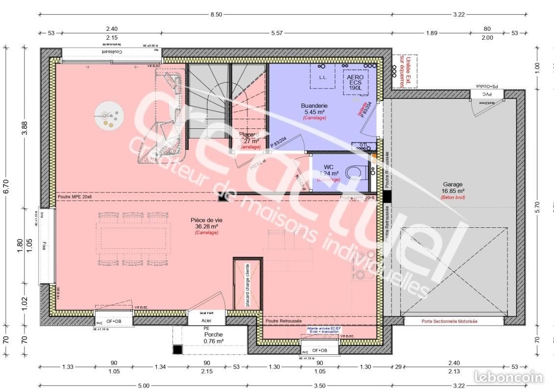 Maison à vendre, 85m², Locminé