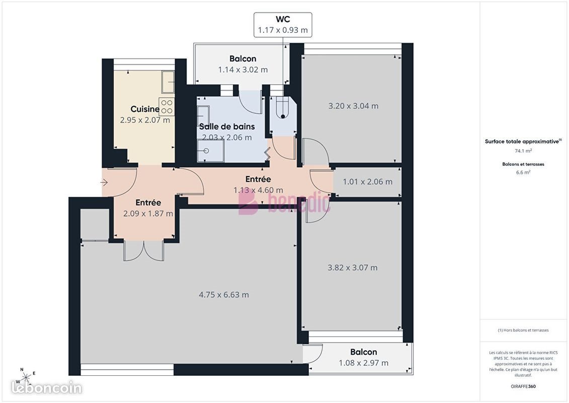 Appartement à vendre, 74m², Saint-Julien-lès-Metz
