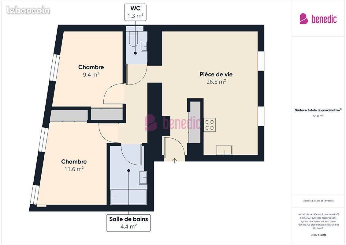 Appartement à vendre, 55m², Montigny-lès-Metz