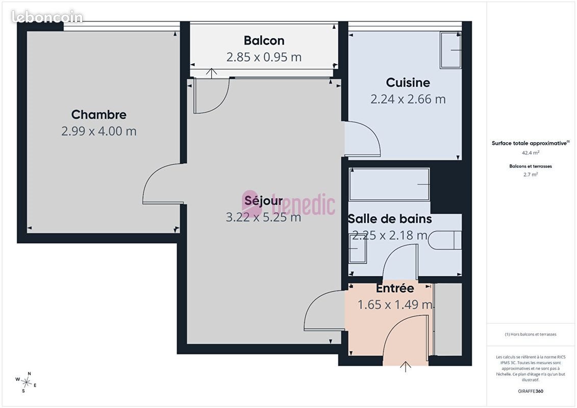 Appartement à vendre, 43m², Metz