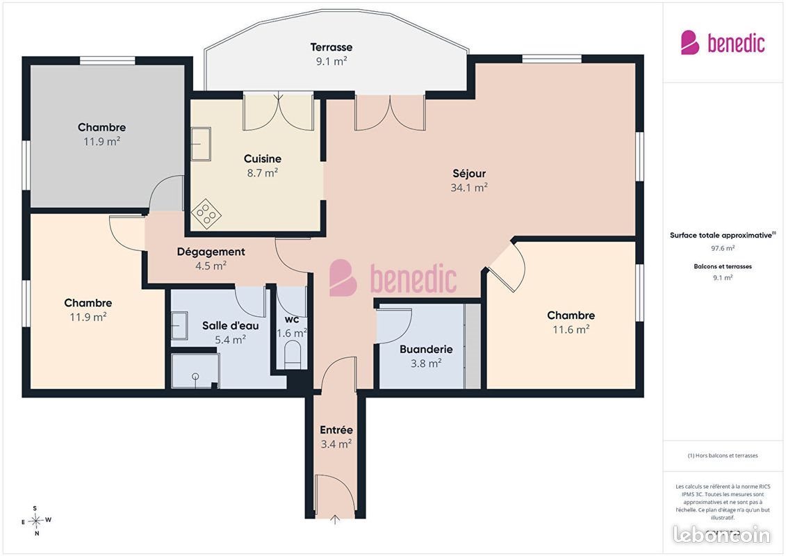 Appartement à vendre, 99m², Jarny