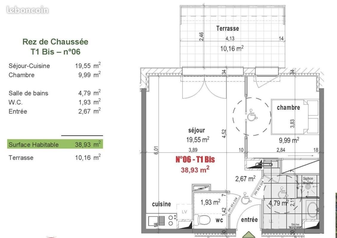 Appartement à louer, 38m², Limoges