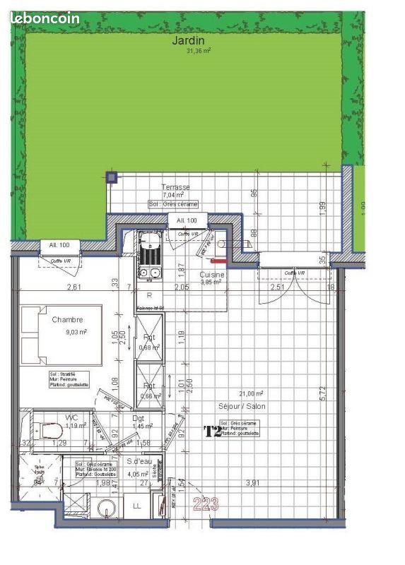 Appartement à louer, 41m², Couzeix