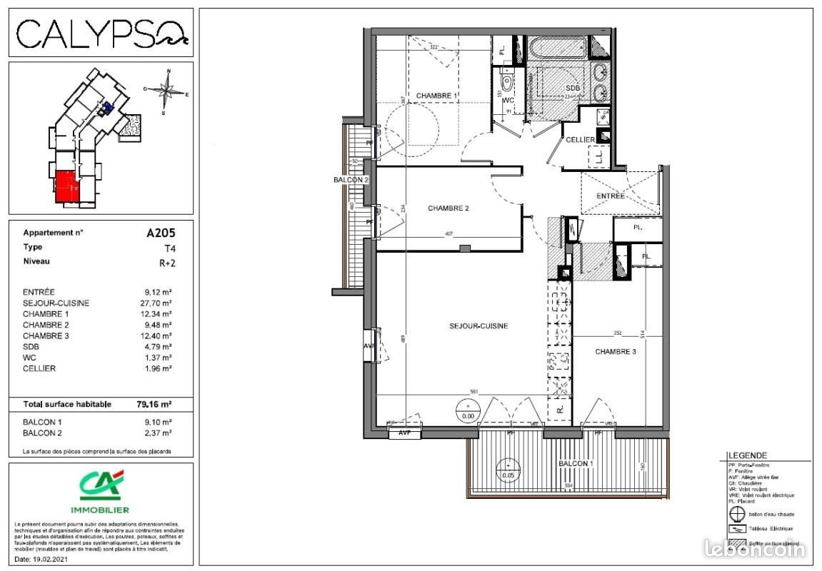 Appartement à louer, 79m², Pornic
