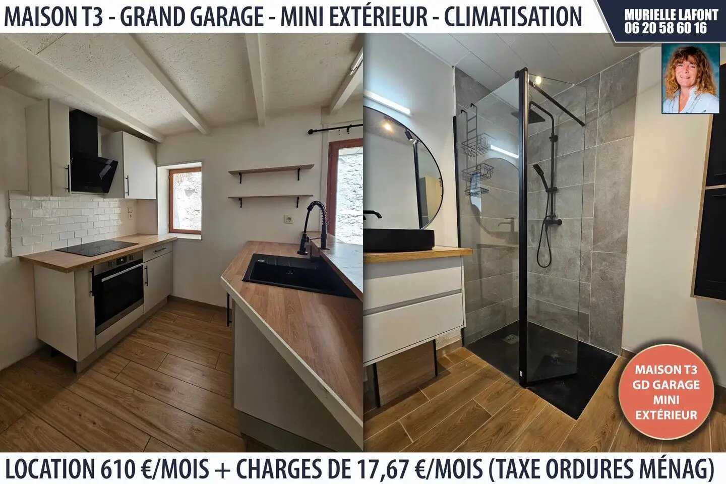Maison à louer, 55m², Saint-Couat-d'Aude