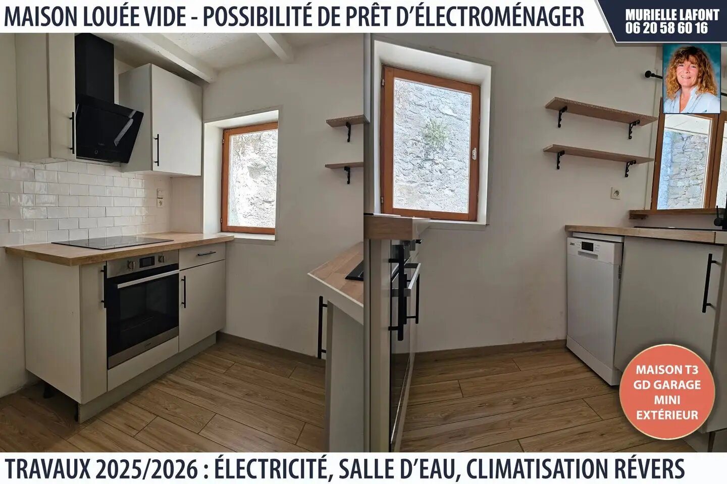 Maison à louer, 55m², Saint-Couat-d'Aude